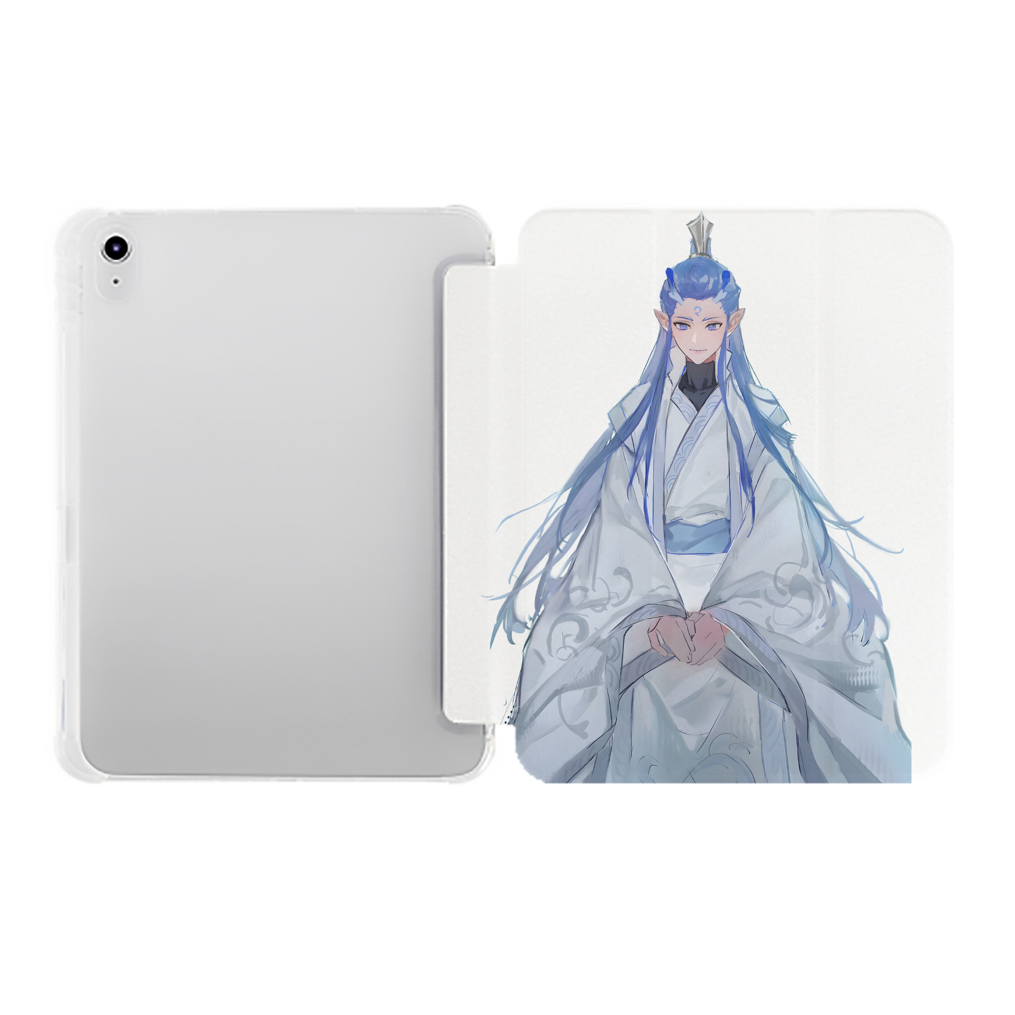 （画像用） Ne Zha 2 ナタ 魔童の大暴れ IPad ケース ペン収納付き 三つ折りスタンド PUレザー×シリコン 対応機種9.5/10.5/10.9インチ